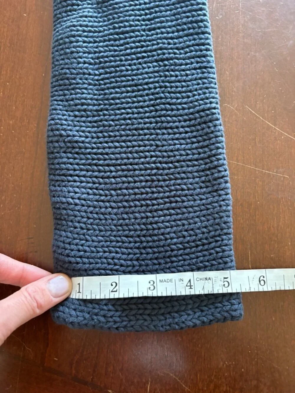J.Crew Cotton Chunky Knit Fitted Crewneck Sweater Slate Blue Gray Size Small